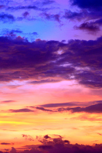360x640 Cumulus Clouds Evening Silhouette