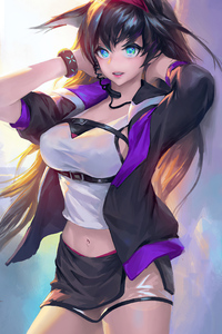 Cute Anime Girl 4k (240x320) Resolution Wallpaper