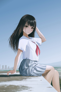 Cute Anime School Girl 5k