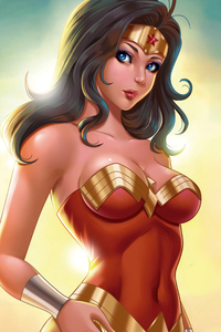Cute Art Wonder Woman (750x1334) Resolution Wallpaper