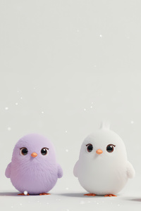 Cute Birds (240x320) Resolution Wallpaper