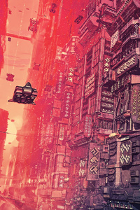 Cyber Futuristic City Fantasy Art 4k