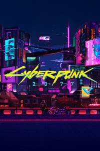 Cyberpunk 2077 16bit (240x400) Resolution Wallpaper