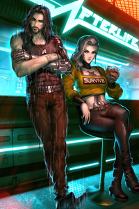 Cyberpunk 2077 Afterlife Royals 4k (1080x2280) Resolution Wallpaper