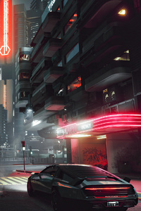 360x640 Cyberpunk 2077 City Shot 4k