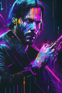 480x854 Cyberpunk 2077 Keanu Reeves Neon 4k