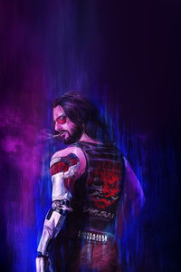 Cyberpunk 2077 Legend Johnny Silverhand (240x400) Resolution Wallpaper