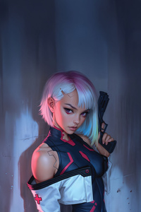 Cyberpunk 2077 Lucy Netrunner (240x320) Resolution Wallpaper