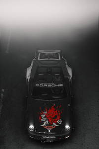 Cyberpunk 2077 Porshe 911 Turbo Cabriolet Samurai (1080x2280) Resolution Wallpaper