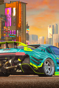 Cyberpunk Car 4k (800x1280) Resolution Wallpaper