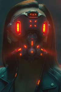 1440x2960 Cyberpunk Scifi Mask 5k