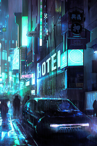 Cyberpunk Street Night 4k