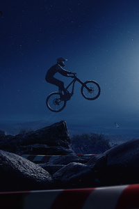 Cyclist Jumping (1080x2280) Resolution Wallpaper
