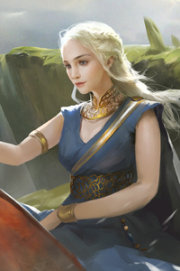 720x1280 Daenerys Targareyn With His Dragon