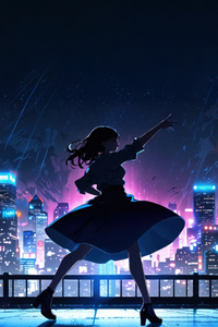 Dancing In The Rain (240x320) Resolution Wallpaper