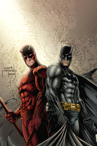Daredevil Batman (320x568) Resolution Wallpaper