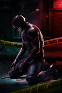 Daredevil In The Dark (1242x2668) Resolution Wallpaper