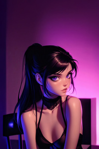 Dark Anime Beauty (320x480) Resolution Wallpaper