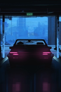 Dark Car Vehicle Neon