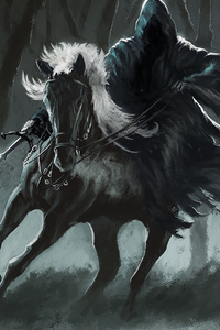 Dark Horse Rider 4k (480x800) Resolution Wallpaper