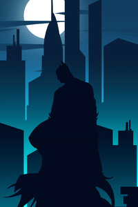 Dark Knight Gotham City (640x1136) Resolution Wallpaper