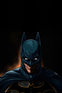 Dark Knight Watches Over Gotham (320x568) Resolution Wallpaper