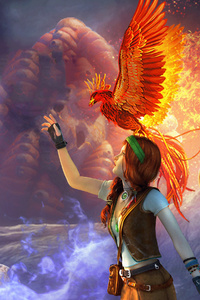 Darkness And Flame Born Of Fire 4k (540x960) Resolution Wallpaper