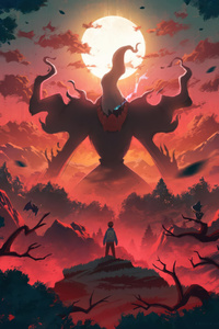 Darkrai Rises (1080x2160) Resolution Wallpaper