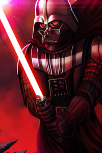 Darth Vader And Jedi 4k (640x1136) Resolution Wallpaper