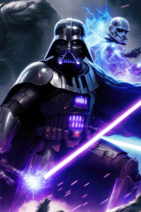 800x1280 Darth Vader Purple War