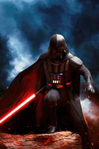Darth Vader The Force (480x800) Resolution Wallpaper