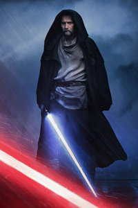 2160x3840 Darth Vader Vs Obi Wan Kenobi