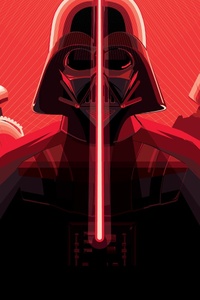 Darth Vader With Lightsaber Stormtrooper