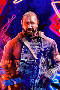 Dave Bautista As Scott Ward In Army Of The Dead Character Poster 4k (480x854) Resolution Wallpaper