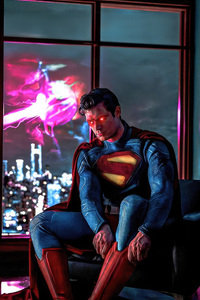 David Corenswet As Superman Fan Favorite (320x568) Resolution Wallpaper