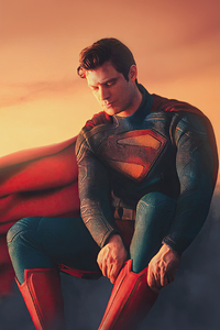 David Corenswet As Superman Hero (240x400) Resolution Wallpaper