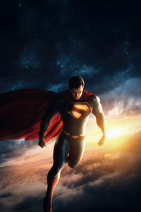 David Corenswet As Superman Hope Reborn (320x568) Resolution Wallpaper