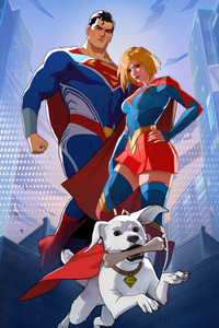 Dc Dark Legion The Superman Family Is Stronger (240x400) Resolution Wallpaper