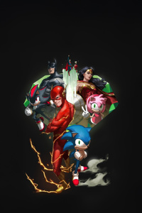 Dc X Sonic The Hedgehog (2160x3840) Resolution Wallpaper