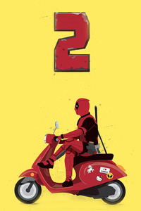 Deadpool 2 Scooter Poster (720x1280) Resolution Wallpaper