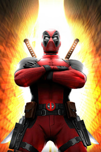 Deadpool Action Packed Entrance (1125x2436) Resolution Wallpaper