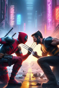 Deadpool And Wolverine Action Packed Adventure (800x1280) Resolution Wallpaper