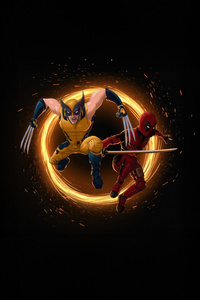 Deadpool And Wolverine Born For Battle (640x1136) Resolution Wallpaper