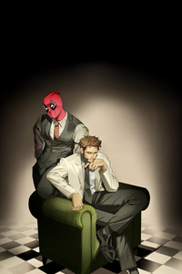 Deadpool And Wolverine Calmness (640x1136) Resolution Wallpaper