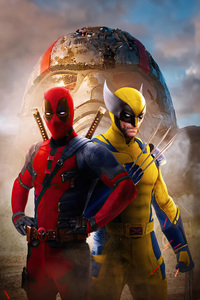 Deadpool And Wolverine Compasses (1242x2668) Resolution Wallpaper
