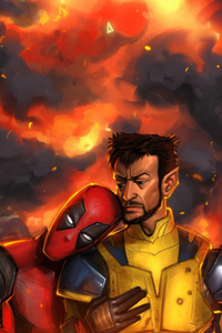 Deadpool And Wolverine Defender Of Humanity (1080x2280) Resolution Wallpaper