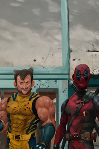 Deadpool And Wolverine Duo Reborn (1080x2160) Resolution Wallpaper