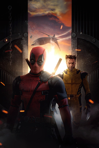 240x400 Deadpool And Wolverine Dynamic Team Up