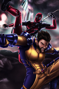 Deadpool And Wolverine From Mutant To Hero (360x640) Resolution Wallpaper