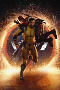 Deadpool And Wolverine In Deadpool 3 5k